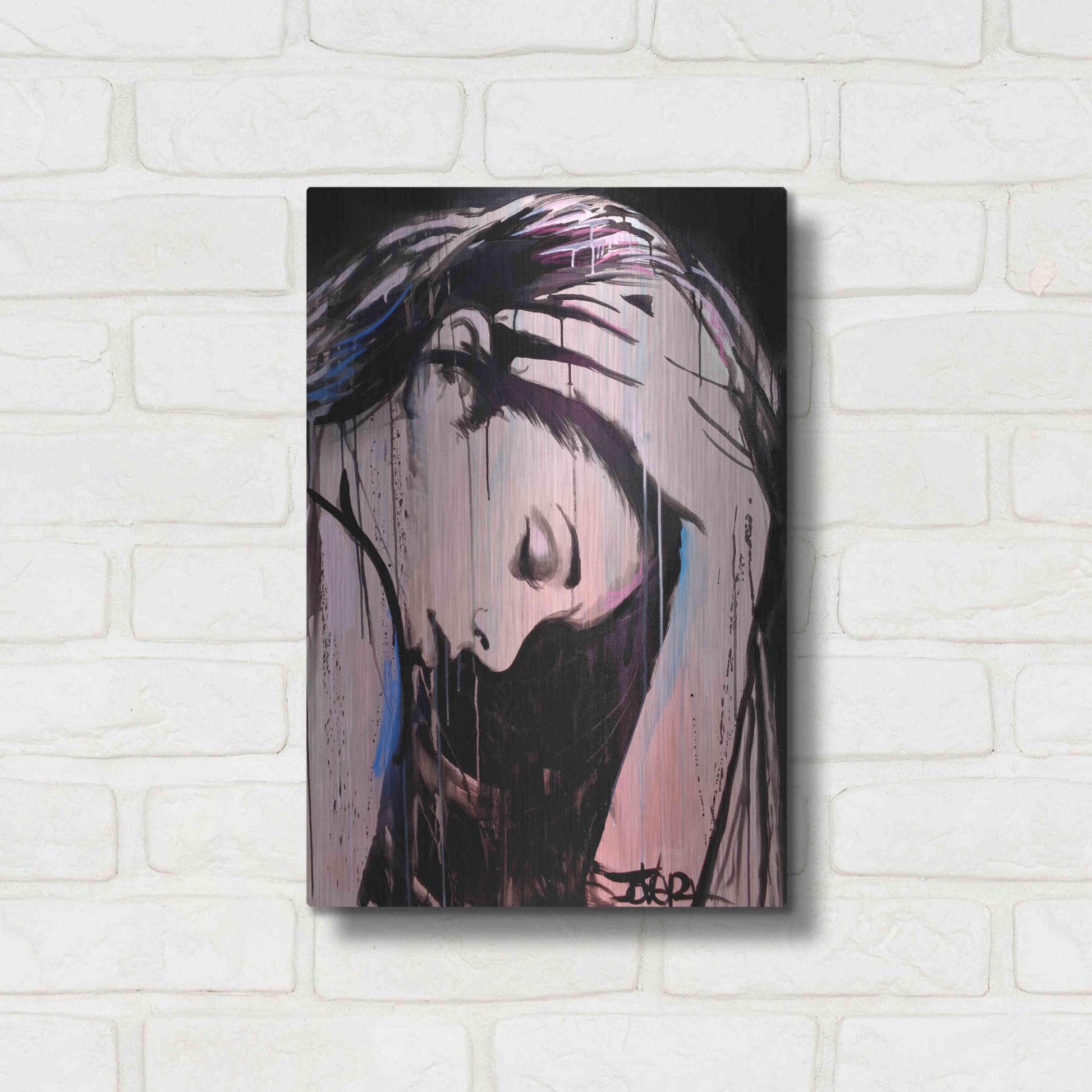 Luxe Metal Art 'Nevernever' by Loui Jover, Metal Wall Art,12x16