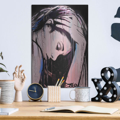 Luxe Metal Art 'Nevernever' by Loui Jover, Metal Wall Art,12x16