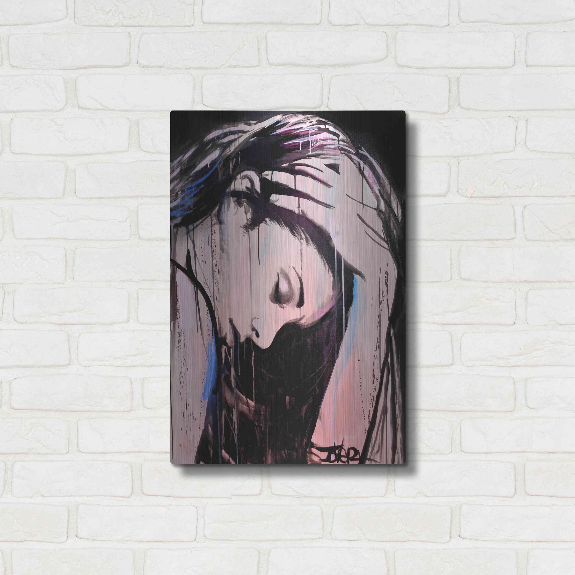 Luxe Metal Art 'Nevernever' by Loui Jover, Metal Wall Art,16x24