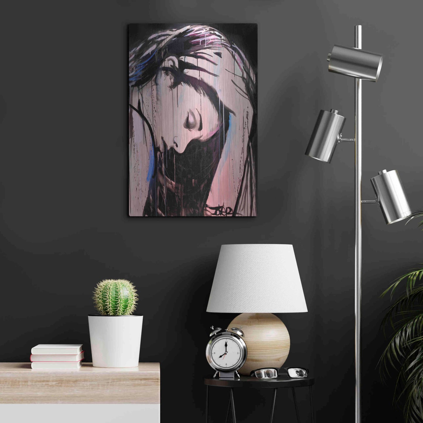 Luxe Metal Art 'Nevernever' by Loui Jover, Metal Wall Art,16x24