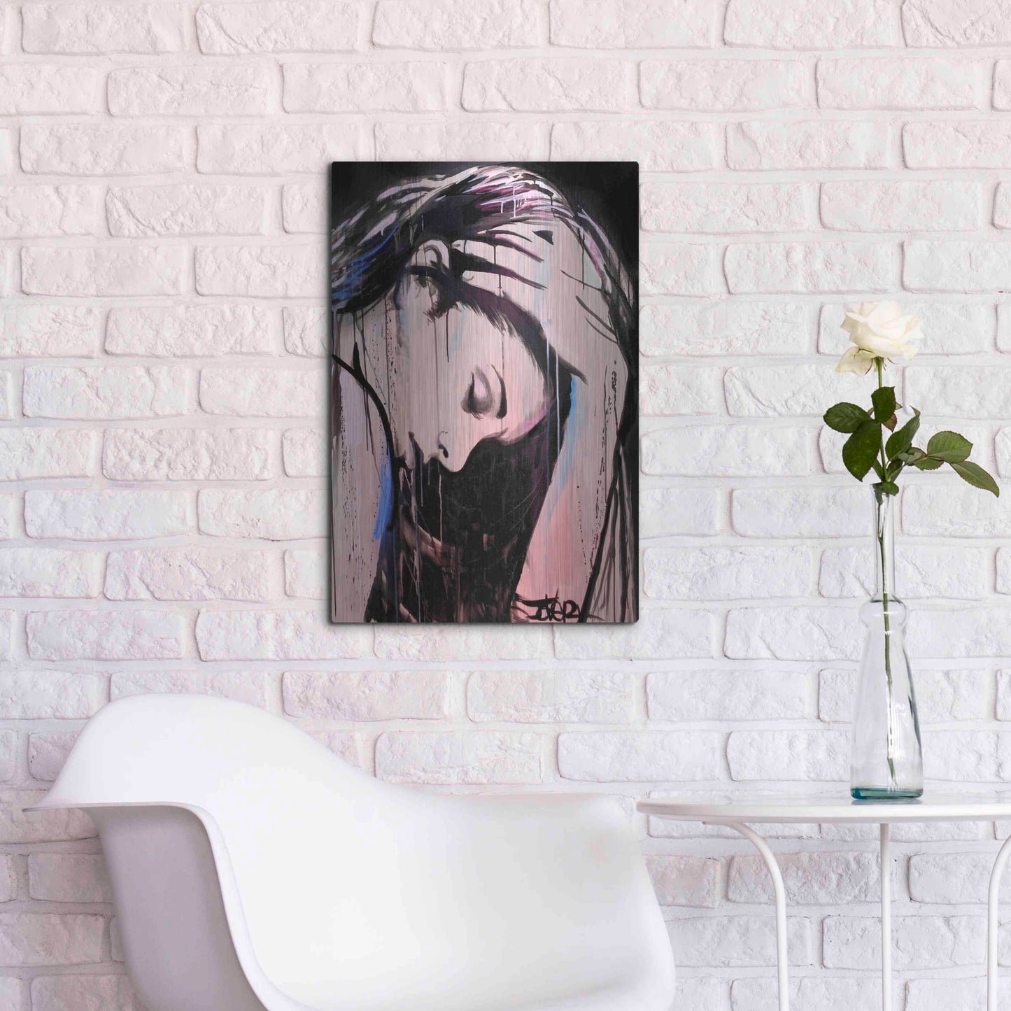 Luxe Metal Art 'Nevernever' by Loui Jover, Metal Wall Art,16x24