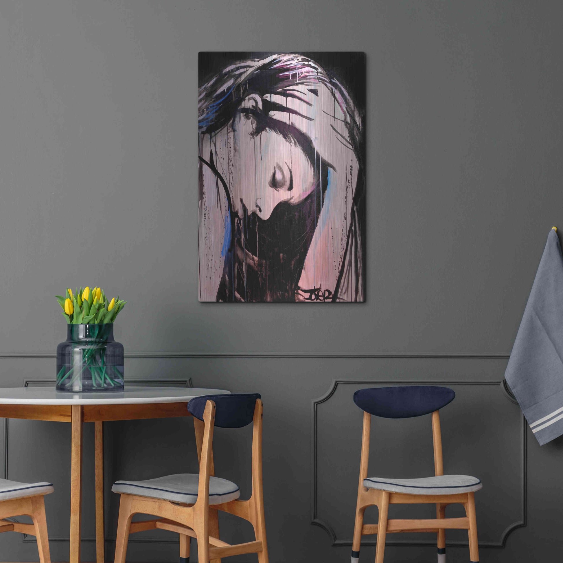 Luxe Metal Art 'Nevernever' by Loui Jover, Metal Wall Art,24x36