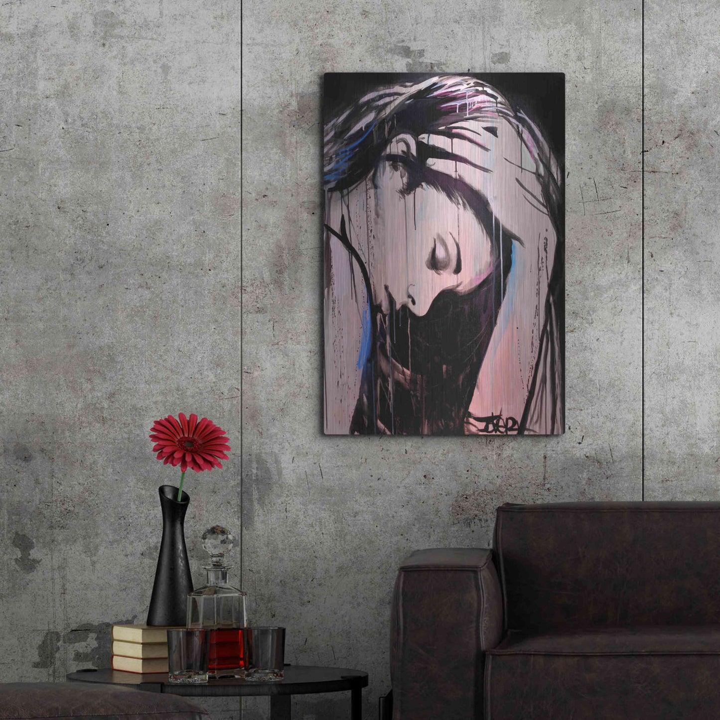 Luxe Metal Art 'Nevernever' by Loui Jover, Metal Wall Art,24x36