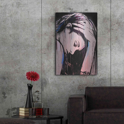 Luxe Metal Art 'Nevernever' by Loui Jover, Metal Wall Art,24x36