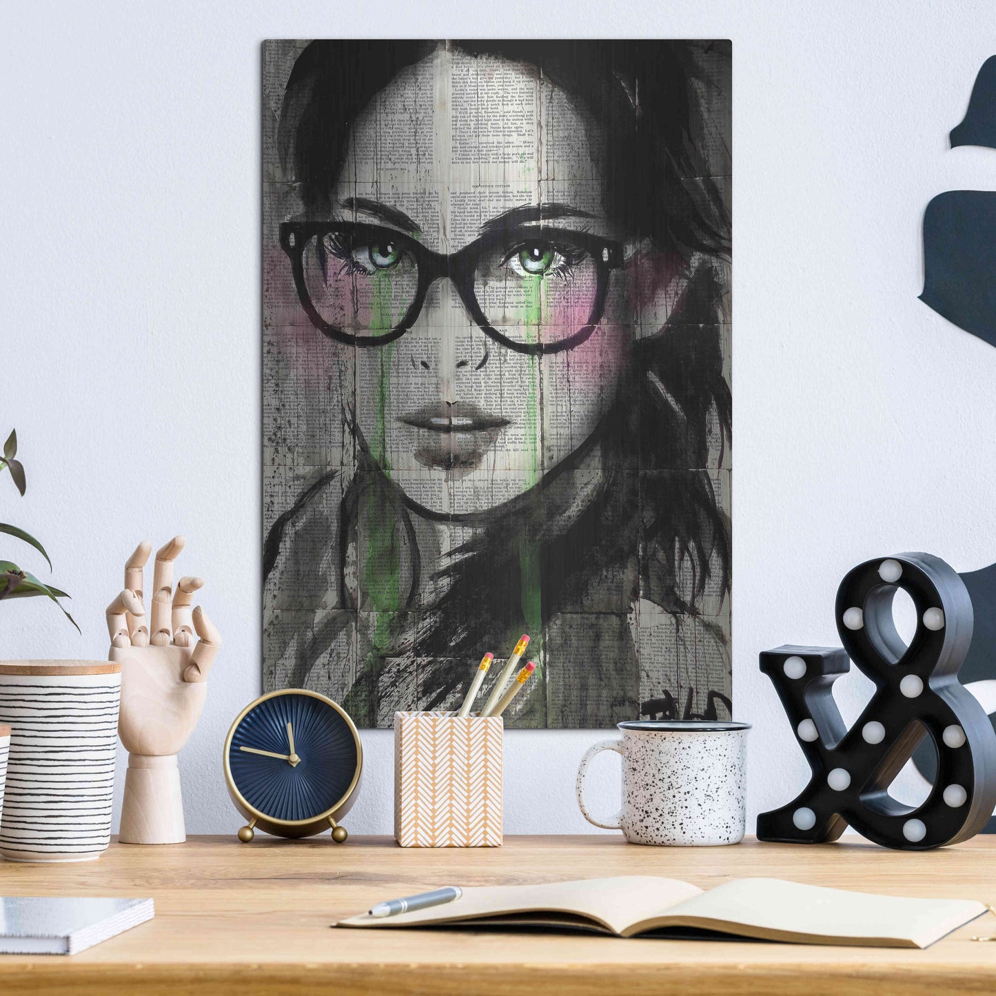 Luxe Metal Art 'Prudencee2' by Loui Jover, Metal Wall Art,12x16