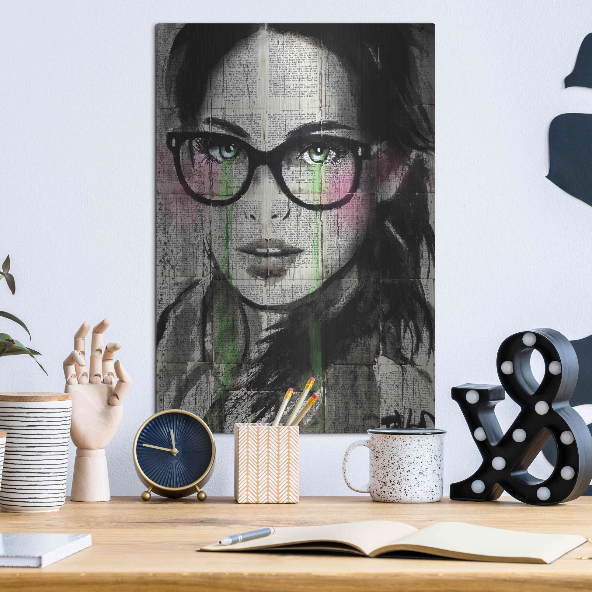 Luxe Metal Art 'Prudencee2' by Loui Jover, Metal Wall Art,12x16