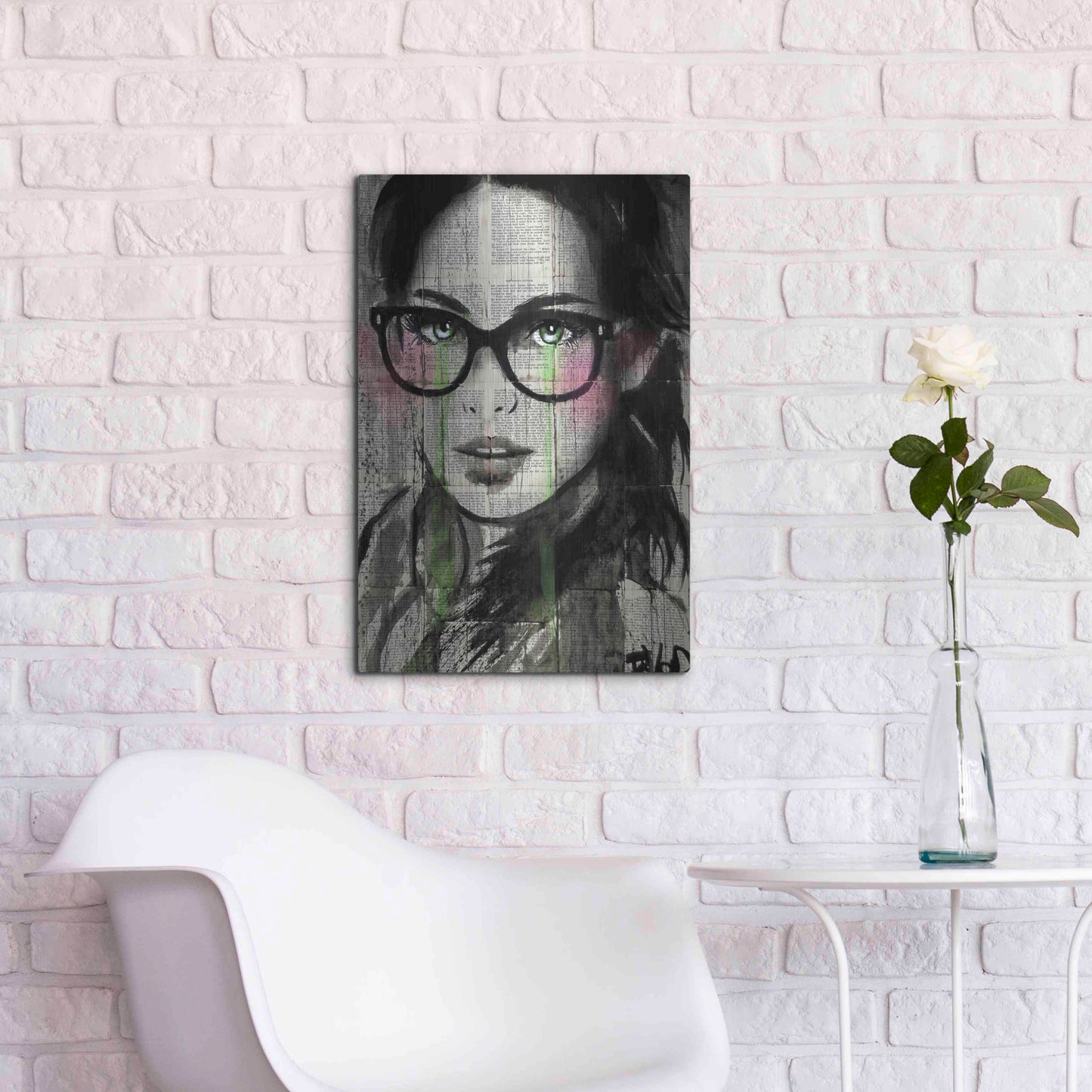 Luxe Metal Art 'Prudencee2' by Loui Jover, Metal Wall Art,16x24