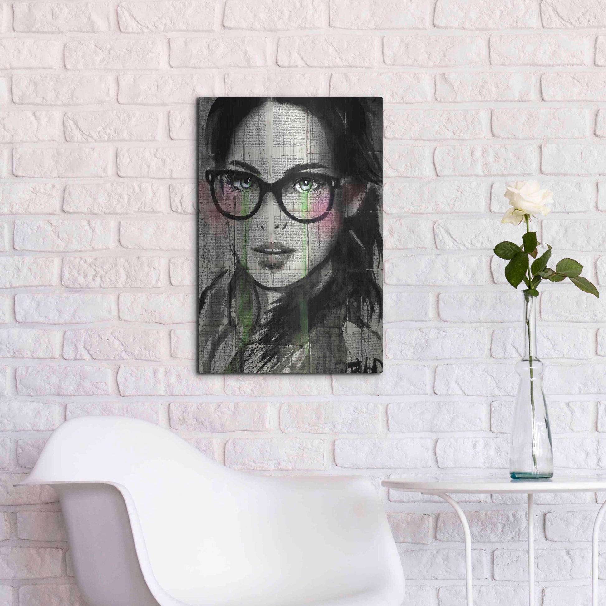 Luxe Metal Art 'Prudencee2' by Loui Jover, Metal Wall Art,16x24