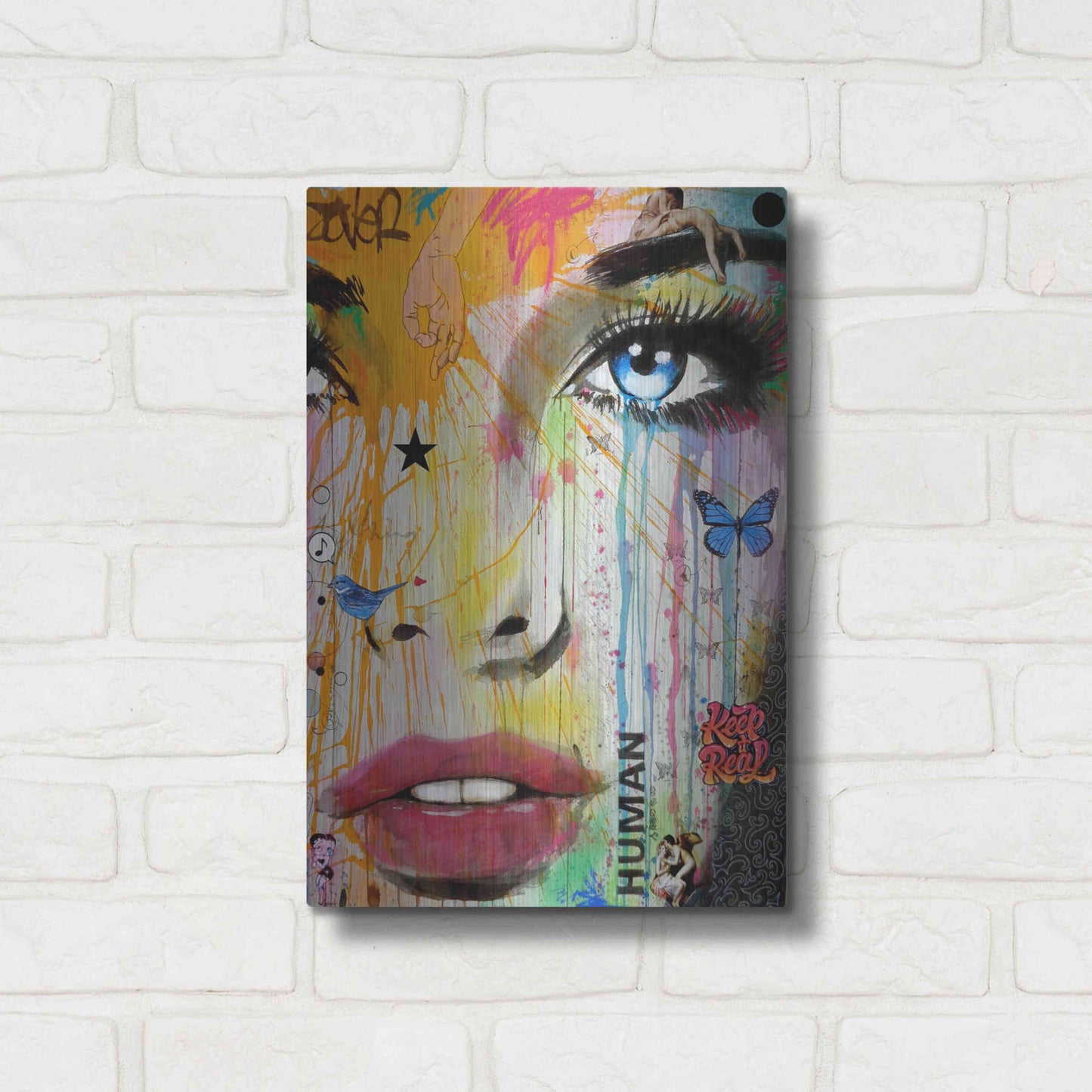 Luxe Metal Art 'Reality' by Loui Jover, Metal Wall Art,12x16