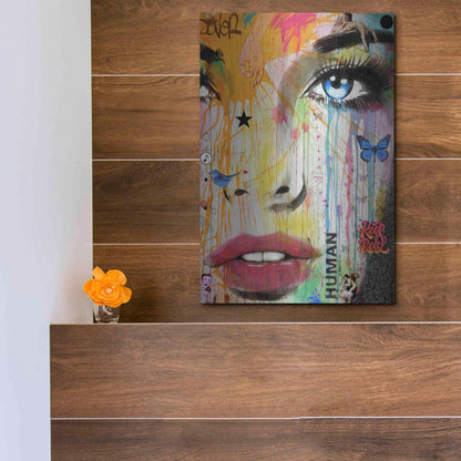 Luxe Metal Art 'Reality' by Loui Jover, Metal Wall Art,12x16