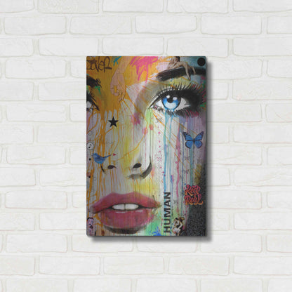 Luxe Metal Art 'Reality' by Loui Jover, Metal Wall Art,16x24