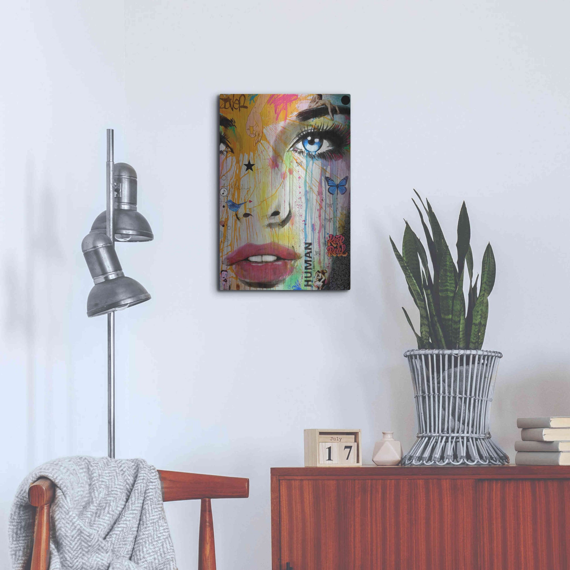 Luxe Metal Art 'Reality' by Loui Jover, Metal Wall Art,16x24