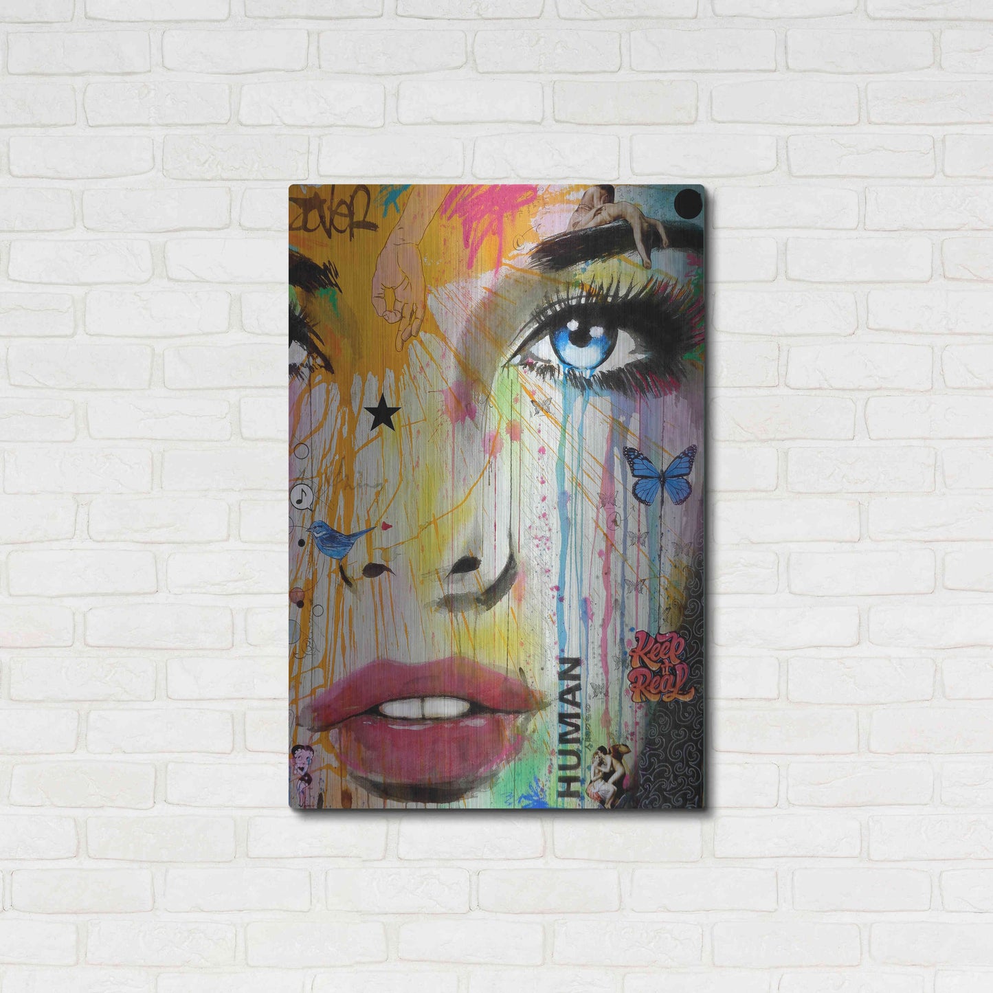 Luxe Metal Art 'Reality' by Loui Jover, Metal Wall Art,24x36