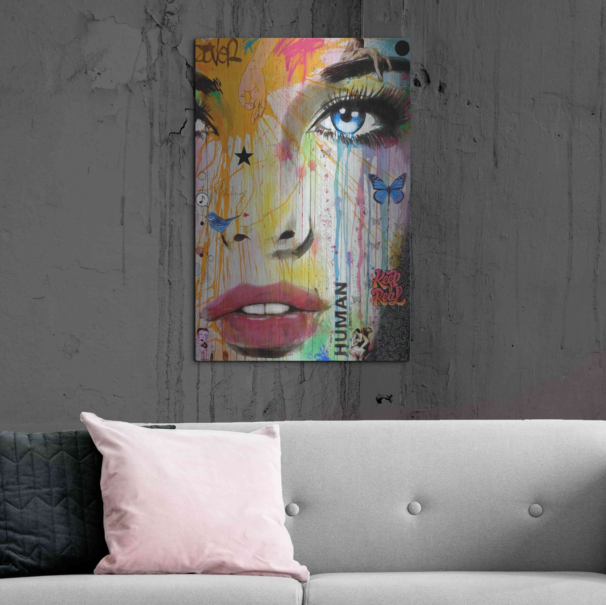Luxe Metal Art 'Reality' by Loui Jover, Metal Wall Art,24x36