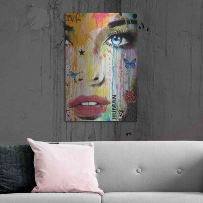 Luxe Metal Art 'Reality' by Loui Jover, Metal Wall Art,24x36
