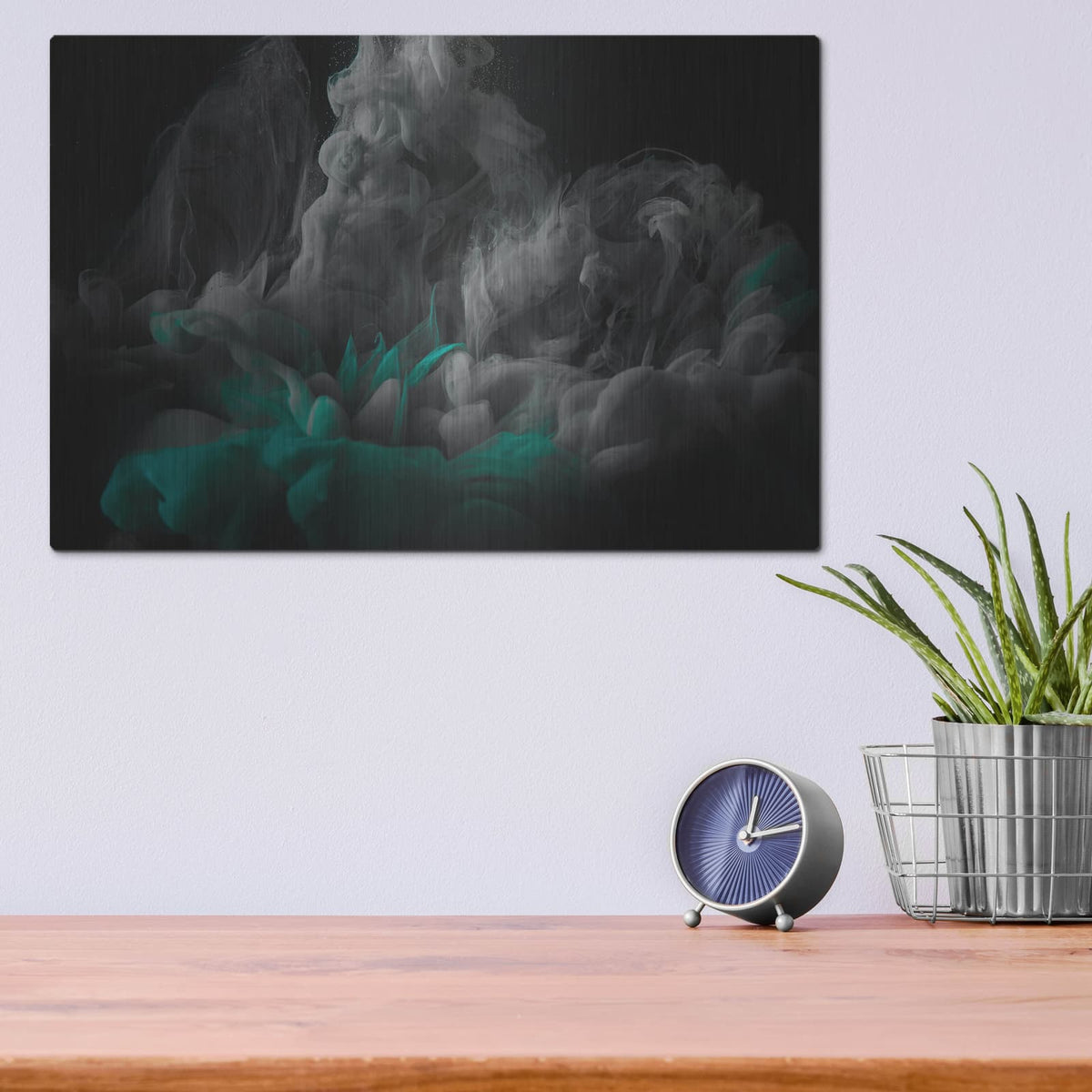 'Fighting Inner Demons' by Luxe Metal Portfolio – Metal Wall Art, 16x12 room view