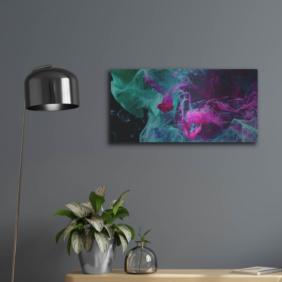 'Argue' by Luxe Metal Portfolio – Metal Wall Art, 24x12 room view