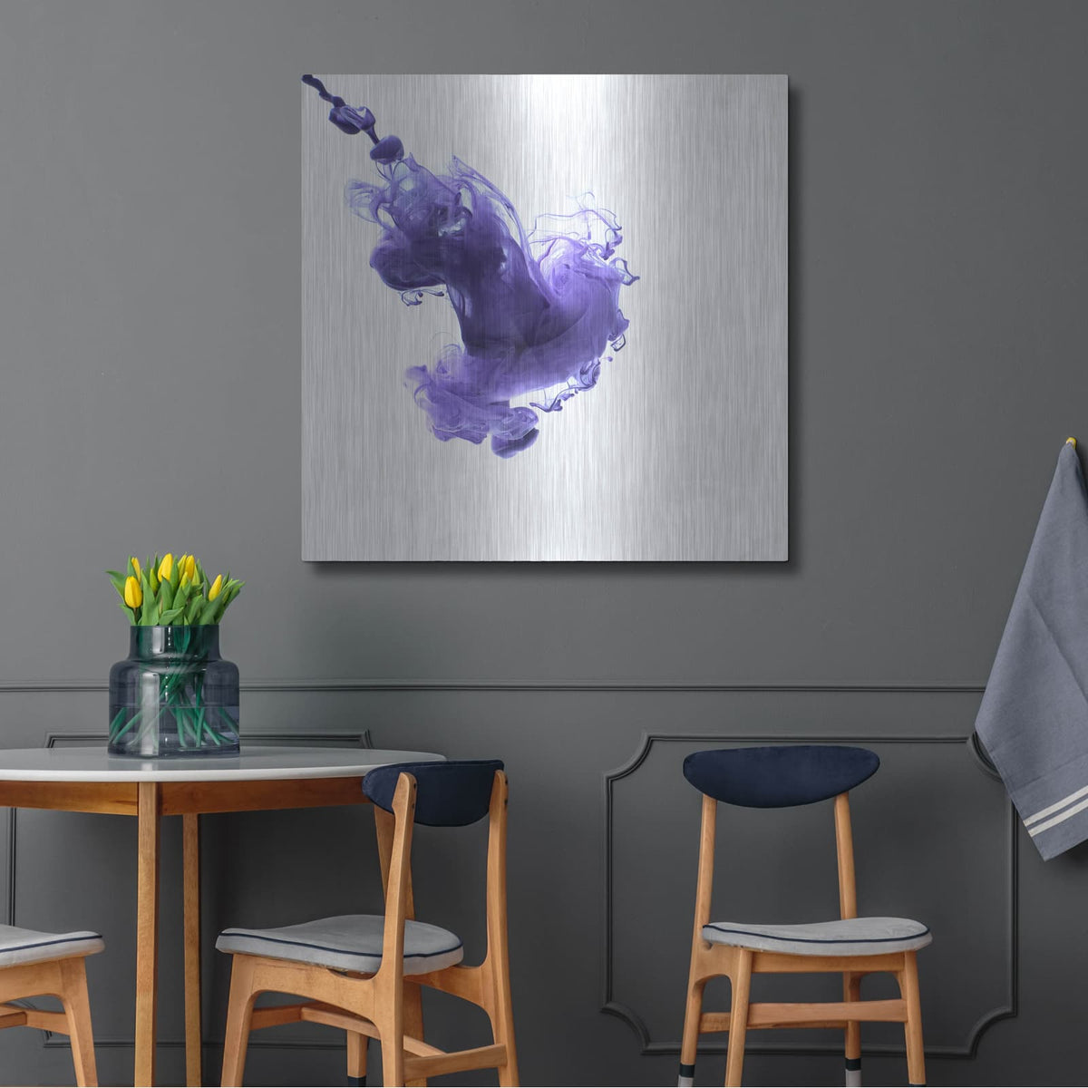 'Lavender breeze' by Luxe Metal Portfolio – Metal Wall Art, 36x36 room view