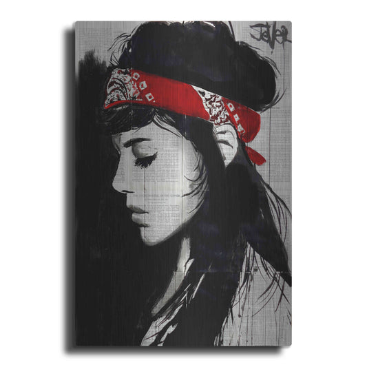 Luxe Metal Art 'Red Bandana' by Loui Jover, Metal Wall Art
