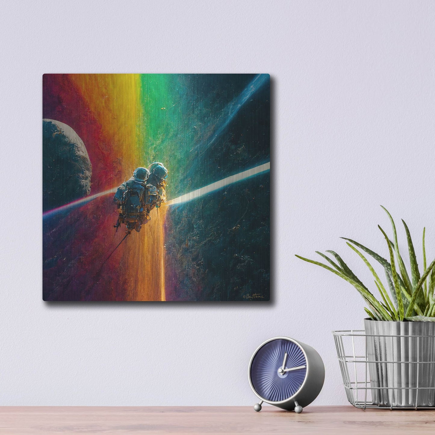 Luxe Metal Art 'Multi Rainbow' by Ben Heine, Metal Wall Art,12x12