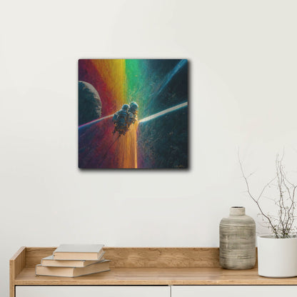 Luxe Metal Art 'Multi Rainbow' by Ben Heine, Metal Wall Art,12x12