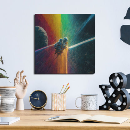 Luxe Metal Art 'Multi Rainbow' by Ben Heine, Metal Wall Art,12x12