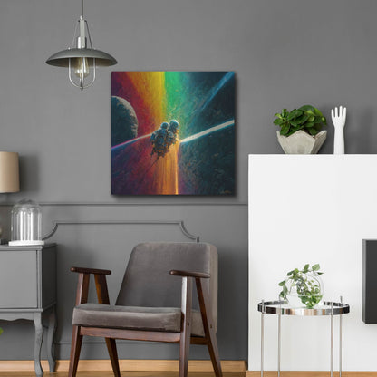 Luxe Metal Art 'Multi Rainbow' by Ben Heine, Metal Wall Art,24x24