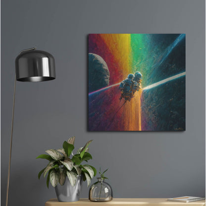 Luxe Metal Art 'Multi Rainbow' by Ben Heine, Metal Wall Art,24x24