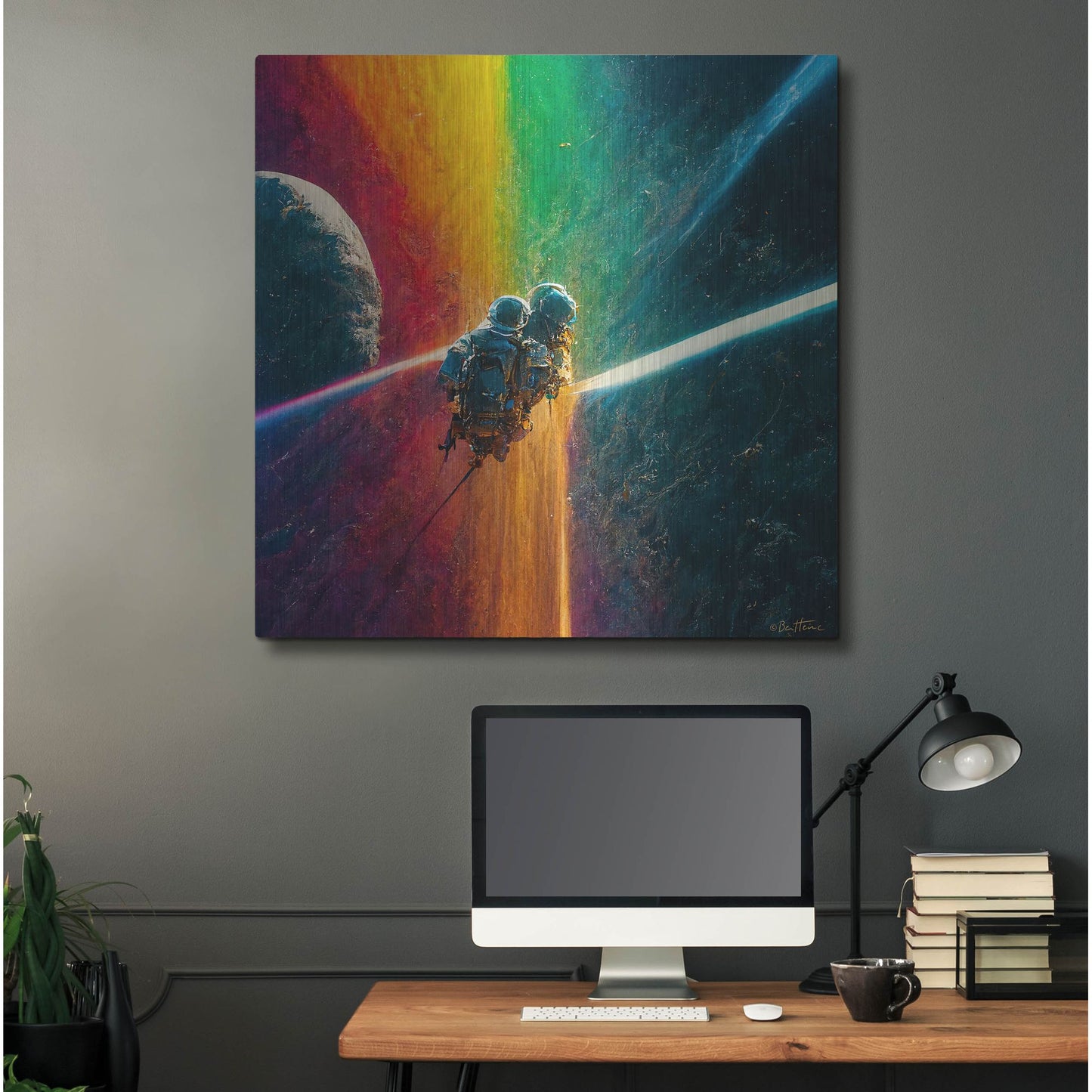 Luxe Metal Art 'Multi Rainbow' by Ben Heine, Metal Wall Art,36x36