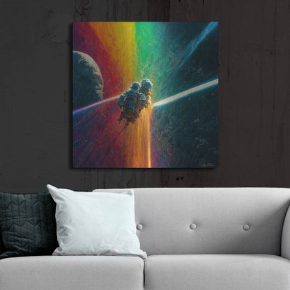 Luxe Metal Art 'Multi Rainbow' by Ben Heine, Metal Wall Art,36x36