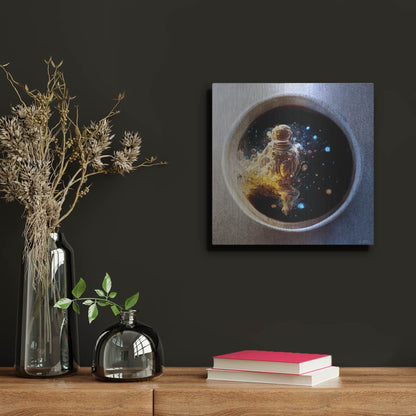 Luxe Metal Art 'Cup of Coffee' by Ben Heine, Metal Wall Art,12x12