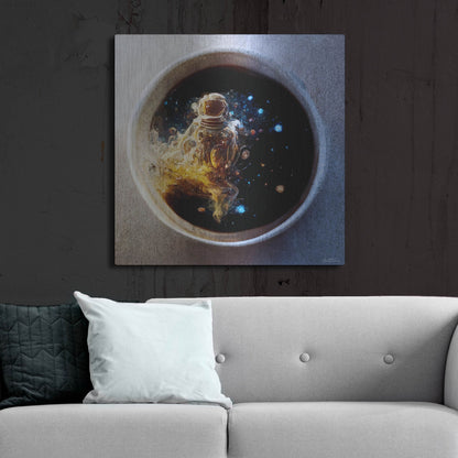 Luxe Metal Art 'Cup of Coffee' by Ben Heine, Metal Wall Art,36x36