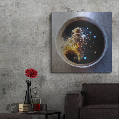 Luxe Metal Art 'Cup of Coffee' by Ben Heine, Metal Wall Art,36x36