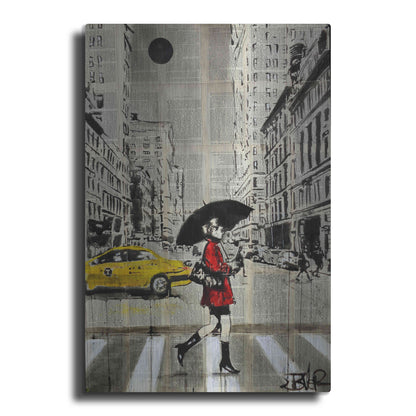 Luxe Metal Art 'Red Coat' by Loui Jover, Metal Wall Art