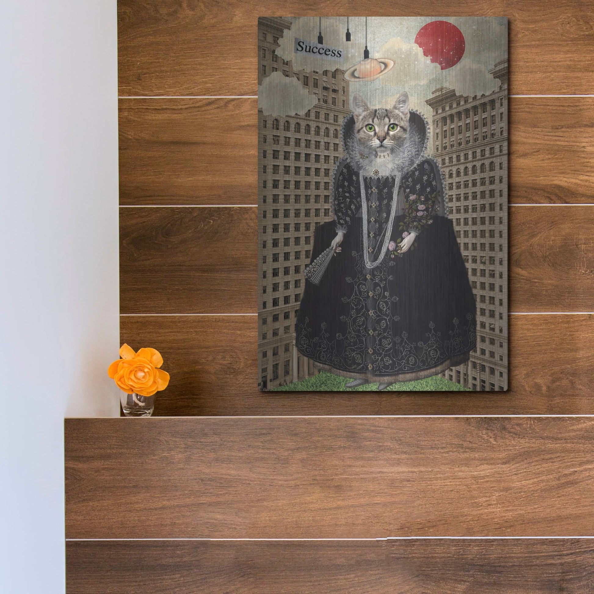 Luxe Metal Art 'Lost in The City' by Elo Marc, Metal Wall Art,12x16