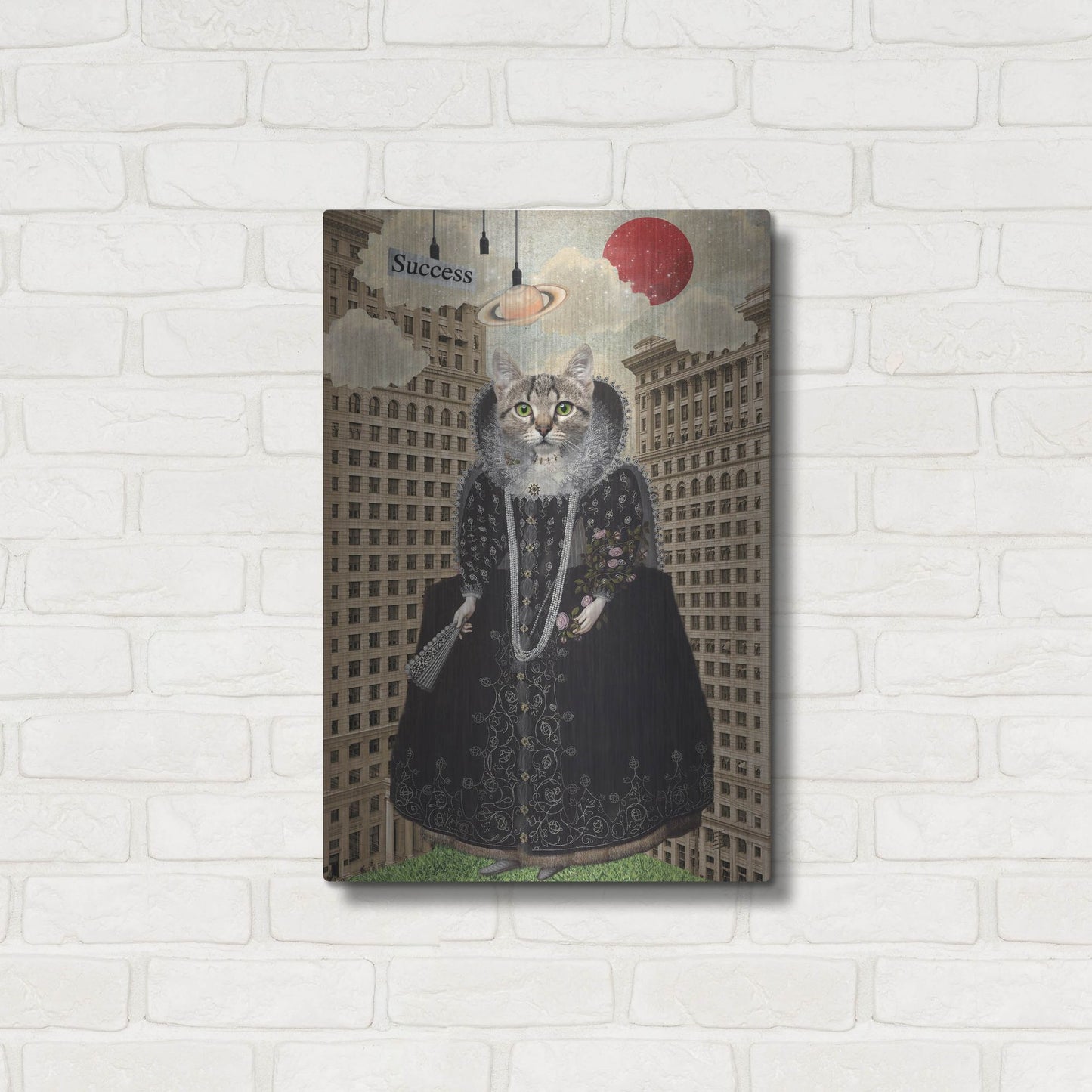 Luxe Metal Art 'Lost in The City' by Elo Marc, Metal Wall Art,16x24