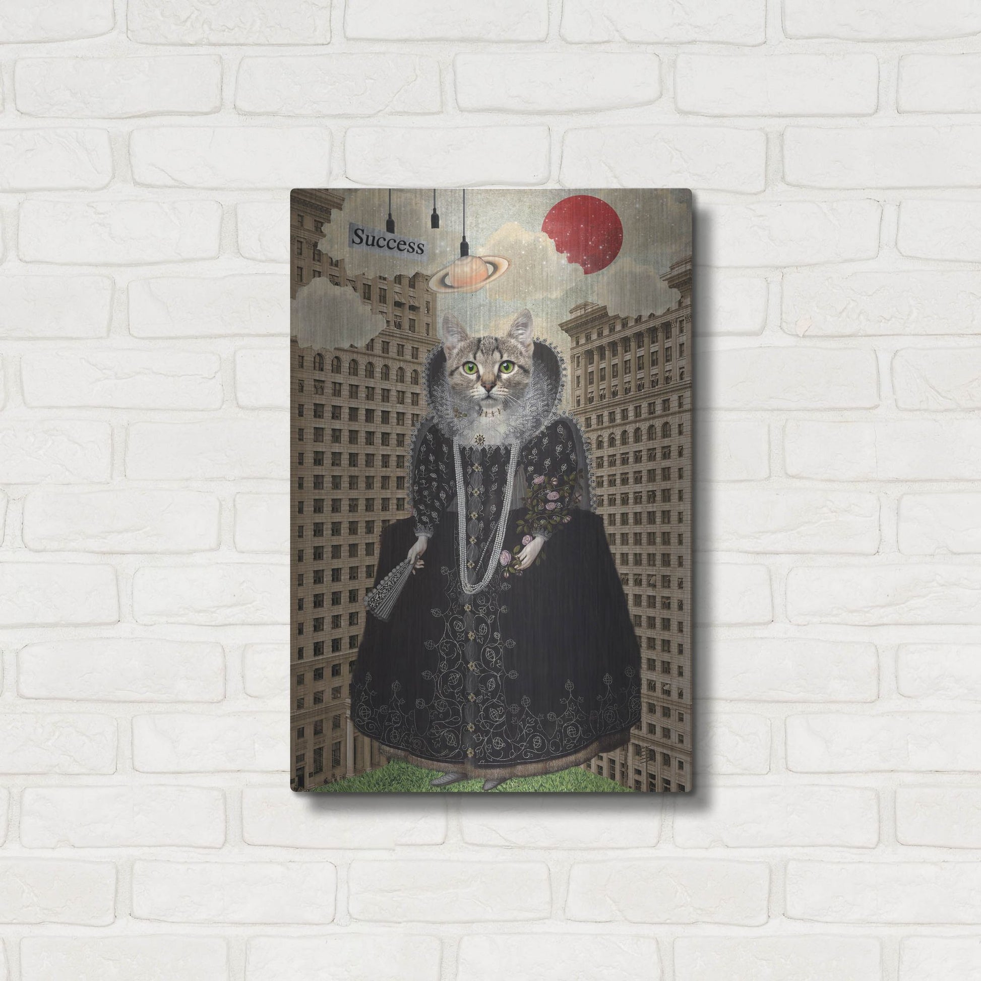 Luxe Metal Art 'Lost in The City' by Elo Marc, Metal Wall Art,16x24