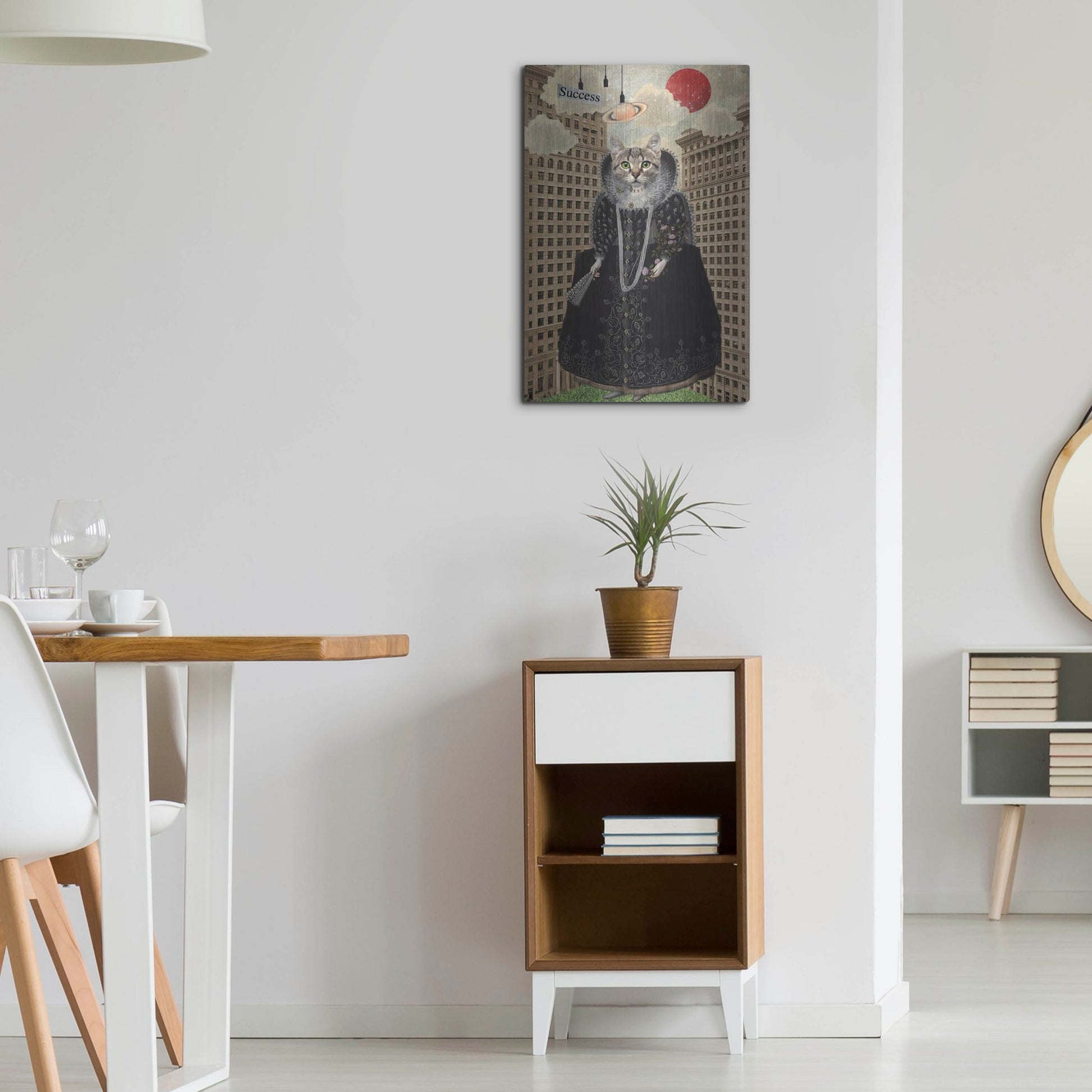 Luxe Metal Art 'Lost in The City' by Elo Marc, Metal Wall Art,16x24