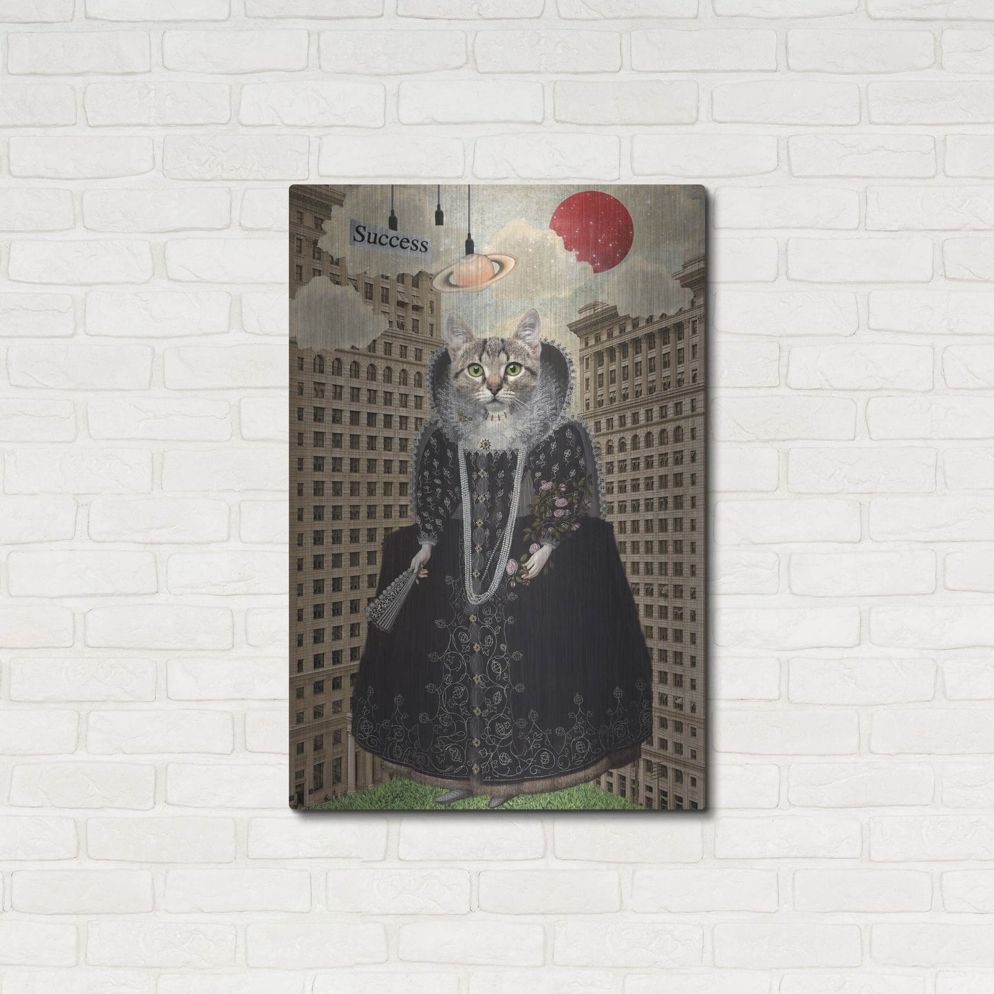 Luxe Metal Art 'Lost in The City' by Elo Marc, Metal Wall Art,24x36