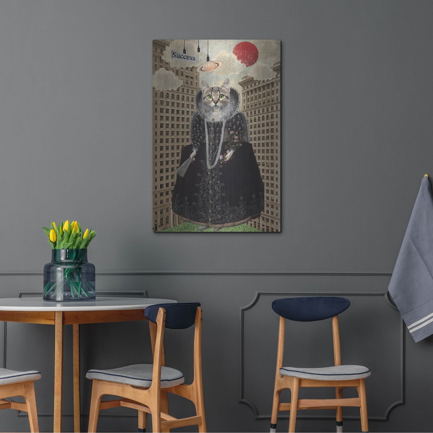 Luxe Metal Art 'Lost in The City' by Elo Marc, Metal Wall Art,24x36