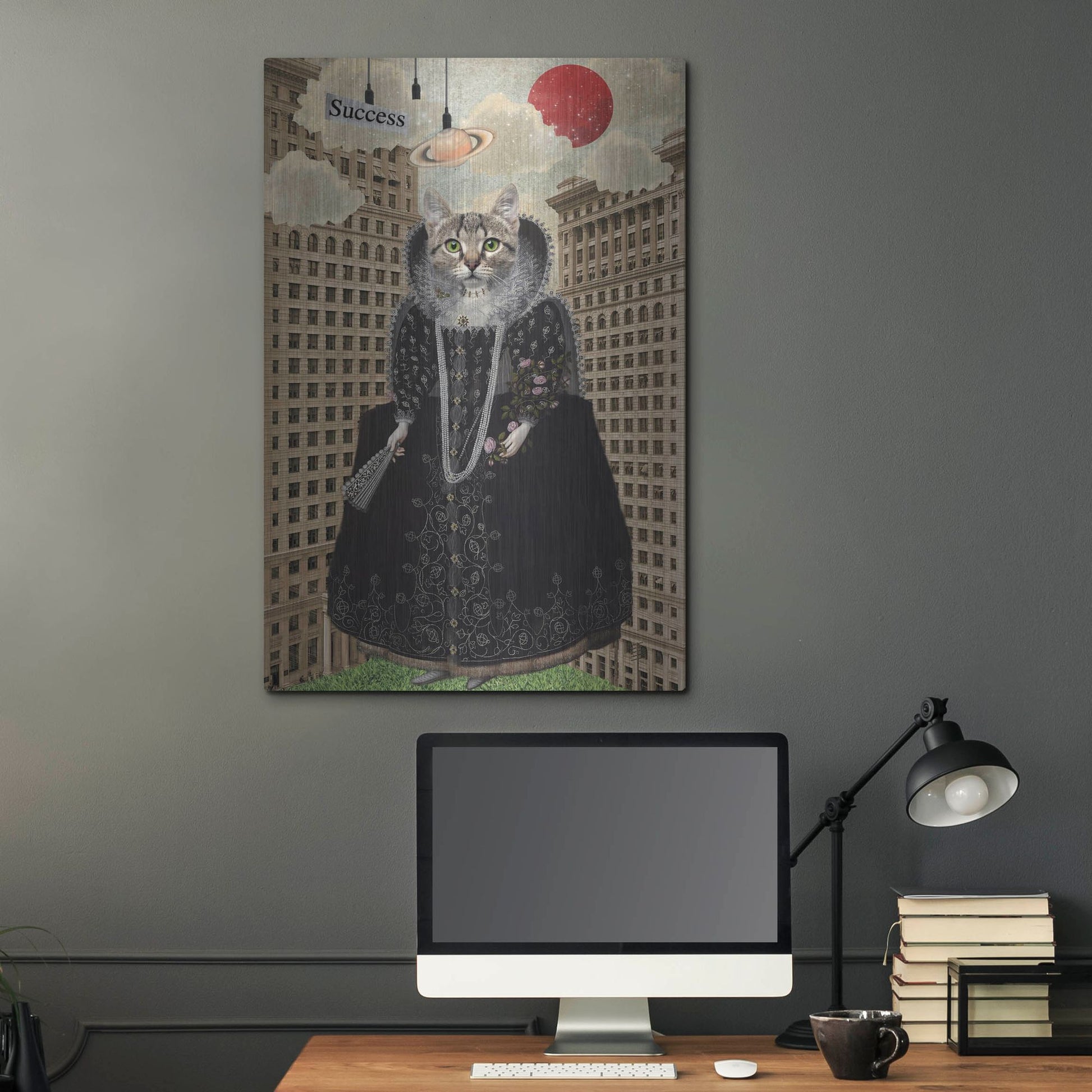 Luxe Metal Art 'Lost in The City' by Elo Marc, Metal Wall Art,24x36