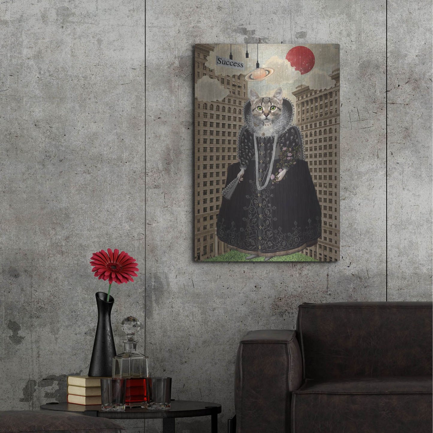 Luxe Metal Art 'Lost in The City' by Elo Marc, Metal Wall Art,24x36