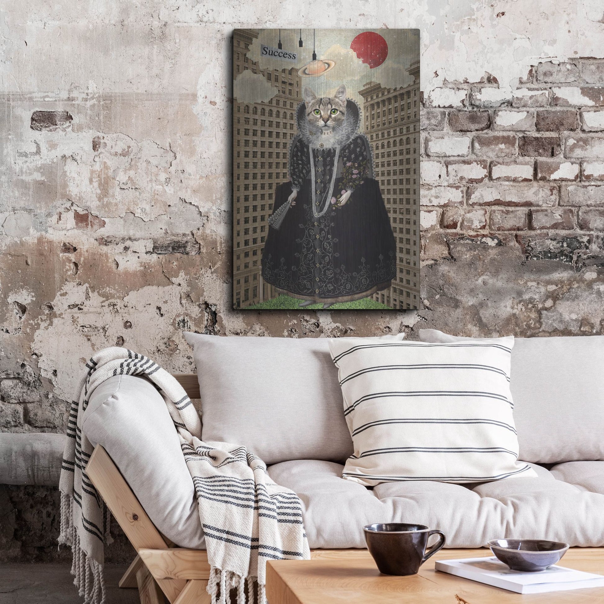 Luxe Metal Art 'Lost in The City' by Elo Marc, Metal Wall Art,24x36