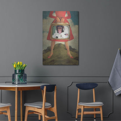 Luxe Metal Art 'Monkey See Monkey Do' by Elo Marc, Metal Wall Art,24x36