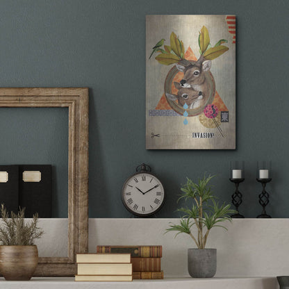 Luxe Metal Art 'Oh Deer' by Elo Marc, Metal Wall Art,12x16