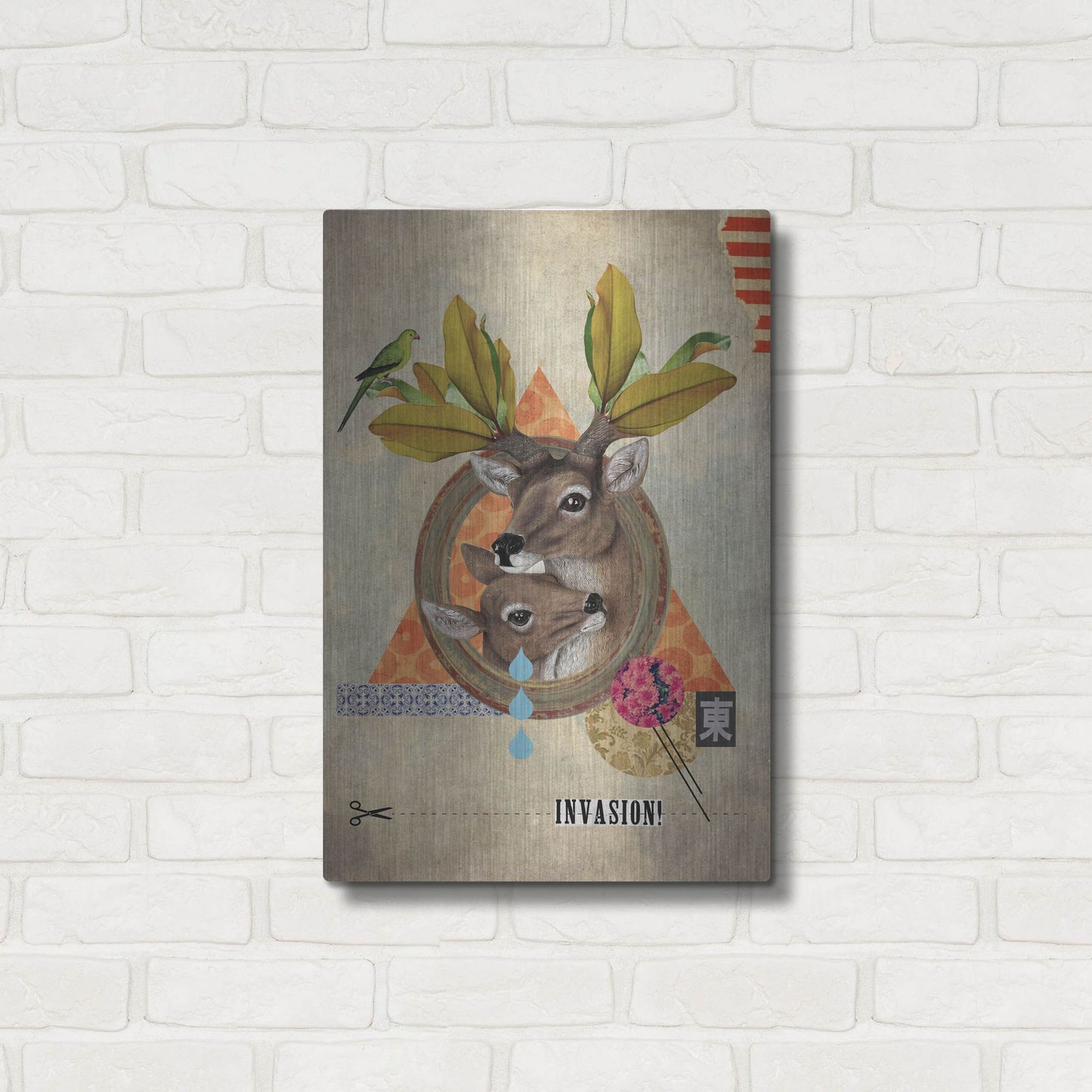Luxe Metal Art 'Oh Deer' by Elo Marc, Metal Wall Art,16x24