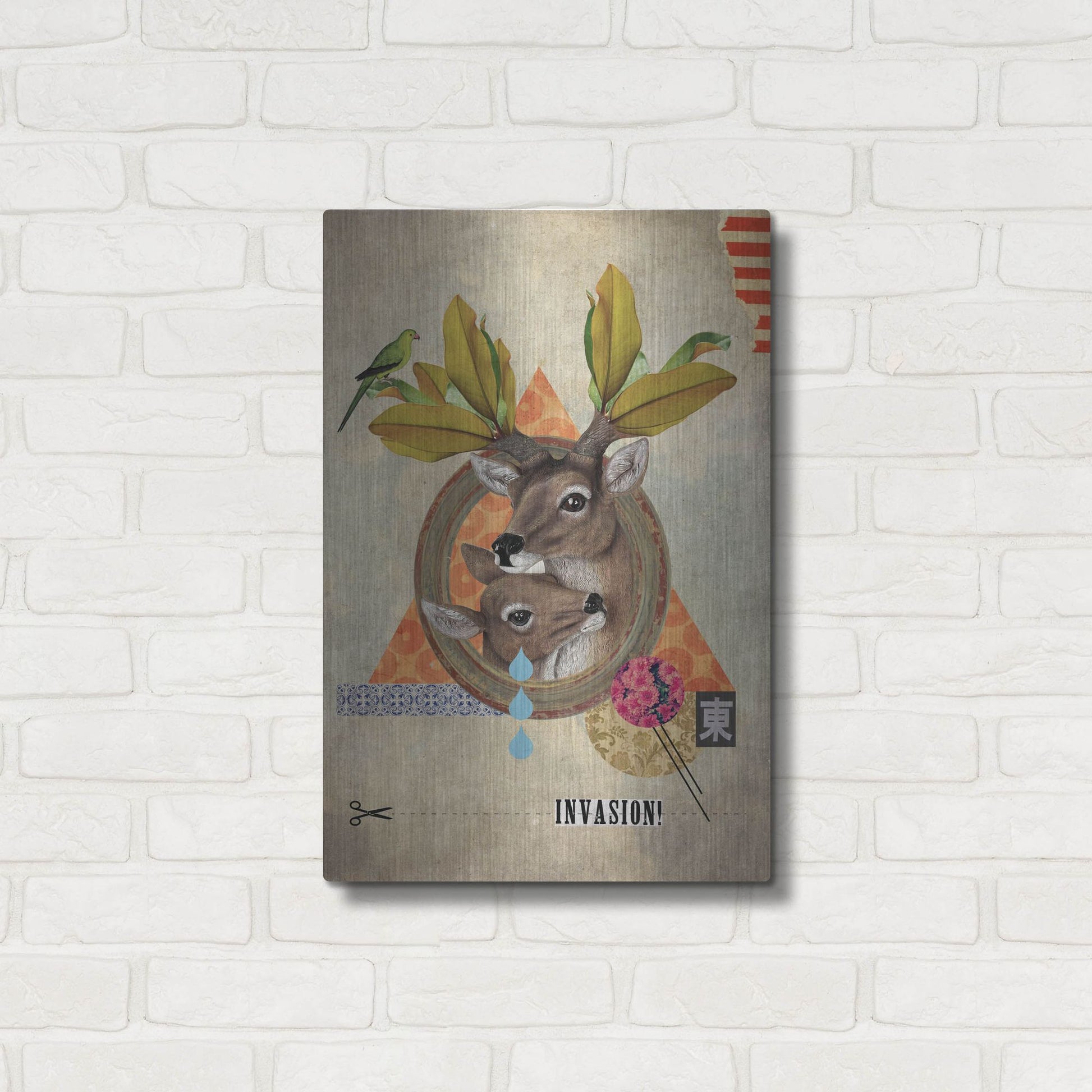 Luxe Metal Art 'Oh Deer' by Elo Marc, Metal Wall Art,16x24