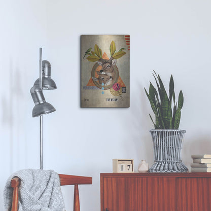 Luxe Metal Art 'Oh Deer' by Elo Marc, Metal Wall Art,16x24