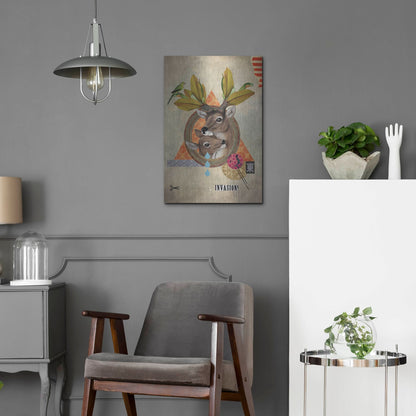 Luxe Metal Art 'Oh Deer' by Elo Marc, Metal Wall Art,16x24