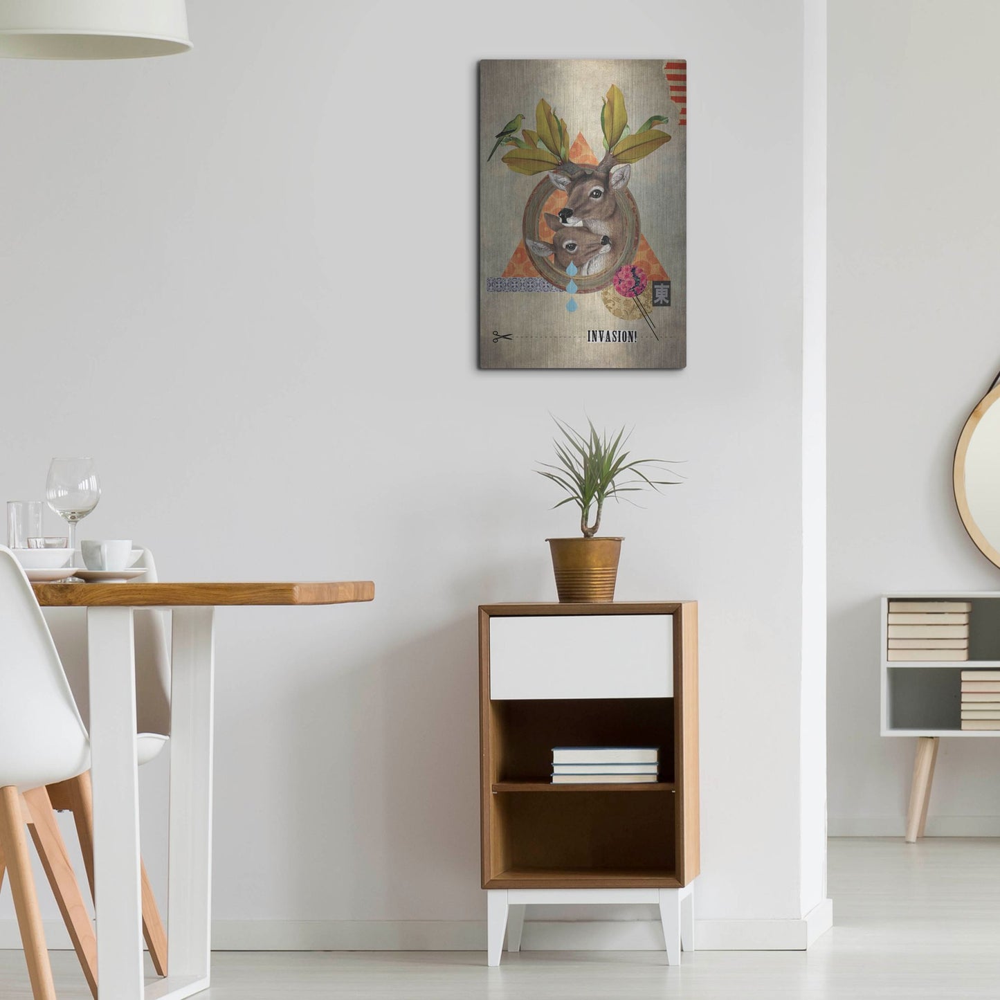 Luxe Metal Art 'Oh Deer' by Elo Marc, Metal Wall Art,16x24